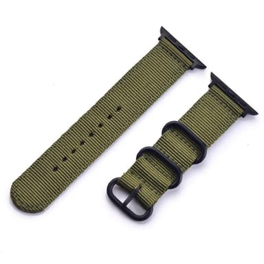 SKALO Nato-armband Nylon Apple Watch Ultra 2 49mm - Grön