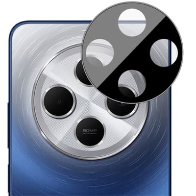 SKALO Xiaomi Redmi 14C 3D Linsskydd/Kameraskydd Härdat Glas - Svart
