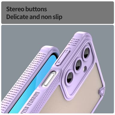 SKALO Samsung A16 Armor Hybrid Frosted Skal - Lila