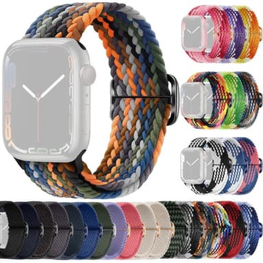SKALO Flätat tygarmband Apple Watch Ultra 2 49mm - Camouflage 1