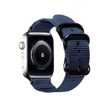 SKALO Nato-armband Nylon Apple Watch Series 4-6 44mm - Blå