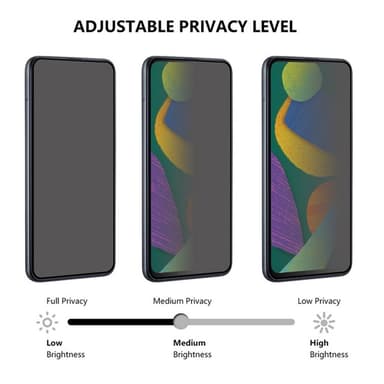 SKALO Xiaomi 14T Pro Privacy Skärmskydd Härdat Glas - Svart