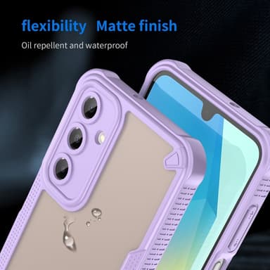 SKALO Samsung A16 Armor Hybrid Frosted Skal - Lila