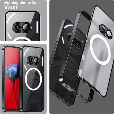 SKALO Nothing Phone (2a) Plus Magic Shield Metall Magnetring - Svart