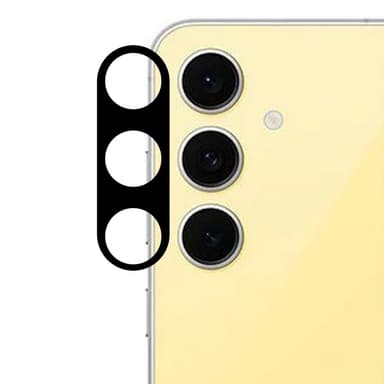 SKALO Samsung Galaxy S24 FE 3D Linsskydd/Kameraskydd Härdat Glas - Svart