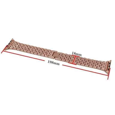 SKALO Länkarmband Bling Apple Watch Series 4-6 44mm - Rosa