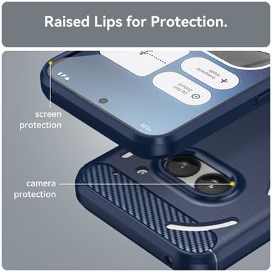 SKALO Nothing Phone (2a) Plus Armor Carbon Stöttåligt TPU-skal - Blå