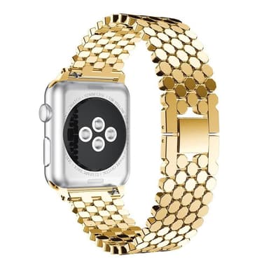 SKALO Fish Scale Metallarmband Apple Watch Series 7-9 41mm - Guld