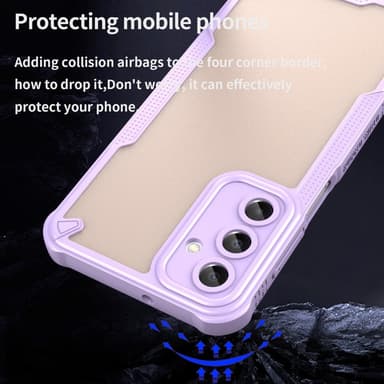 SKALO Samsung A16 Armor Hybrid Frosted Skal - Lila