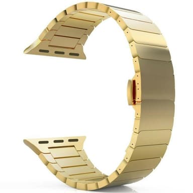 SKALO Metallarmband ""Flat"" Apple Watch Series 10 46mm - Guld