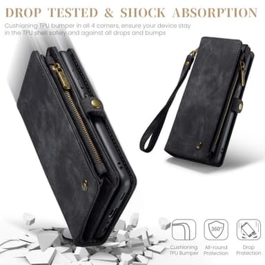 CaseMe Samsung A16 008 BIg Wallet 2in1 Magnet Plånboksfodral - Svart