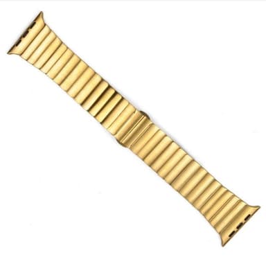 SKALO Metallarmband ""Flat"" Apple Watch Series 10 46mm - Guld
