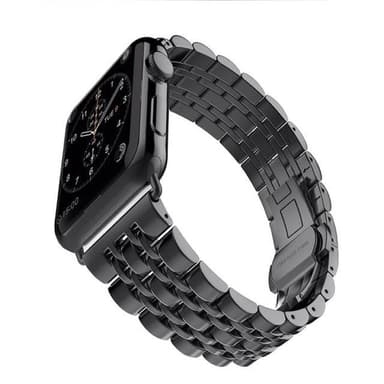 SKALO Metallarmband 5-länk Apple Watch Series 4-6 40mm - Svart