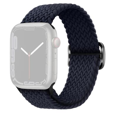 SKALO Flätat tygarmband Apple Watch Series 10 42mm - Antracit