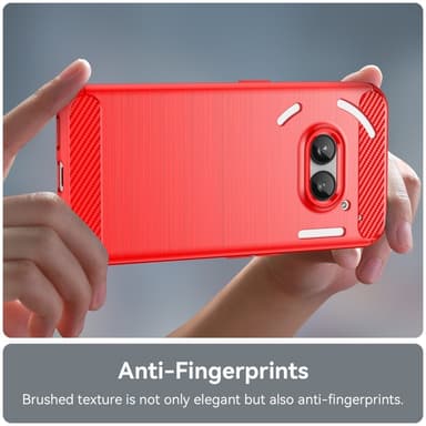 SKALO Nothing Phone (2a) Plus Armor Carbon Stöttåligt TPU-skal - Röd