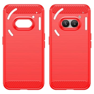 SKALO Nothing Phone (2a) Plus Armor Carbon Stöttåligt TPU-skal - Röd