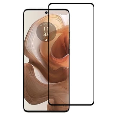 2-PACK SKALO Motorola Edge 50 Ultra Heltäckande Skärmskydd Härdat Glas - Svart