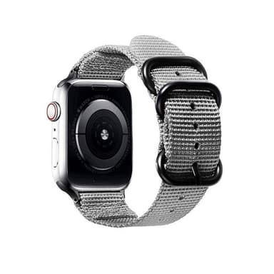 SKALO Nato-armband Nylon Apple Watch Series 4-6 40mm - Grå