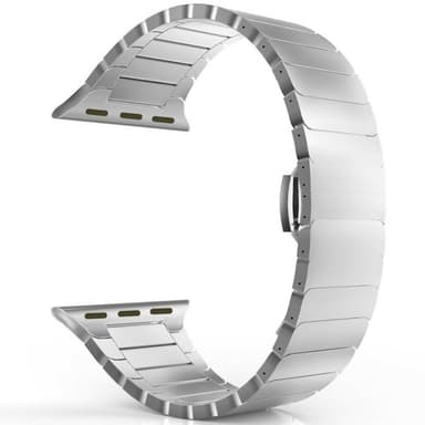 SKALO Metallarmband ""Flat"" Apple Watch Series 7-9 41mm - Silver