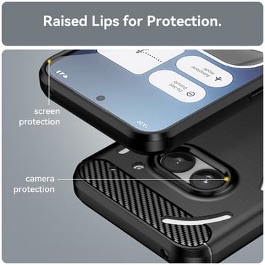 SKALO Nothing Phone (2a) Plus Armor Carbon Stöttåligt TPU-skal - Svart