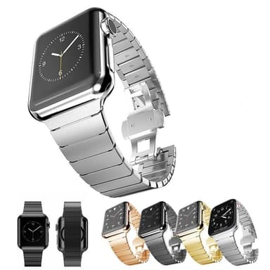 SKALO Metallarmband ""Flat"" Apple Watch Series 7-9 41mm - Silver