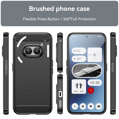 SKALO Nothing Phone (2a) Plus Armor Carbon Stöttåligt TPU-skal - Svart
