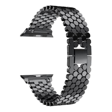 SKALO Fish Scale Metallarmband Apple Watch Ultra 49mm - Svart