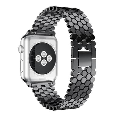 SKALO Fish Scale Metallarmband Apple Watch Ultra 49mm - Svart