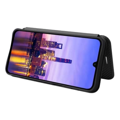 SKALO Samsung A16 Carbon Fiber Plånboksfodral - Svart