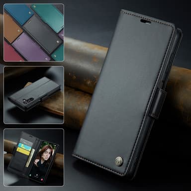 CaseMe Samsung A16 023 Series PU-Läder Plånboksfodral - Svart