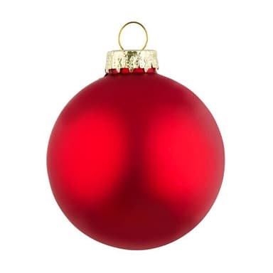Julkulor i glas 8cm 6-pack - Röd