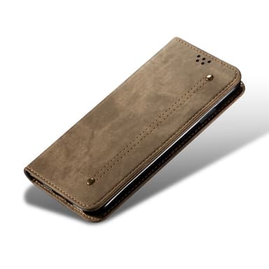 SKALO Samsung A16 Jeans Plånboksfodral - Khaki