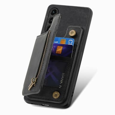 SKALO Samsung A16 PU-Läder Skal med Plånbok - Svart