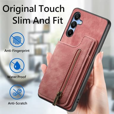 SKALO Samsung A16 PU-Läder Skal med Plånbok - Svart