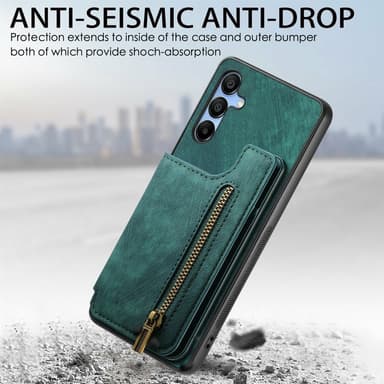 SKALO Samsung A16 PU-Läder Skal med Plånbok - Svart