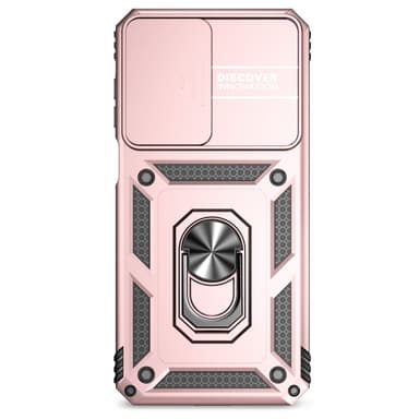 SKALO Samsung A16 Armor Hybrid Metallring Kameraslider - Roséguld