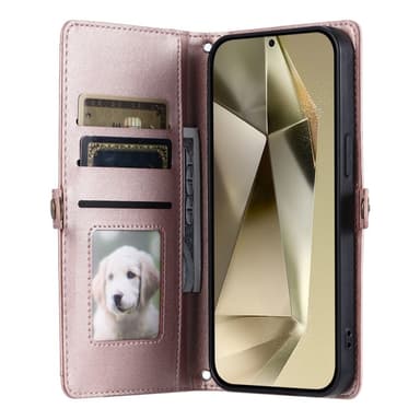 SKALO Samsung A16 PU-Läder Envelope Plånboksfodral - Roséguld