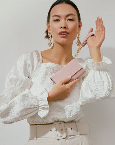 Signature Clutch Galaxy S20 Ultra Misty Rose Croco