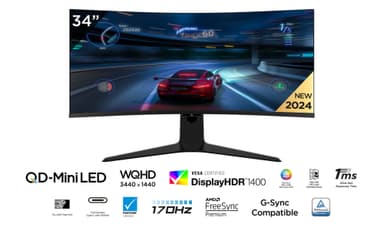 TCL 34R83Q WQHD QD-Mini LED monitor