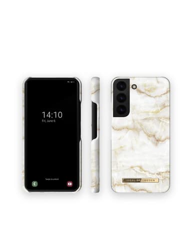 Printed Case Galaxy S22 Golden Pearl Marble