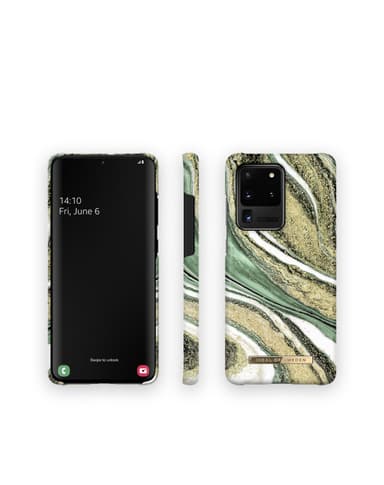 Printed Case Galaxy S20 Ultra Cosmic Green Swirl