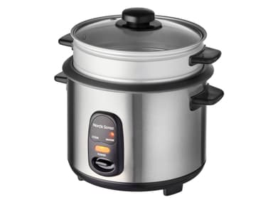Nordic Sense Riskokare 1,5 liter 500 watt Stål/Svart