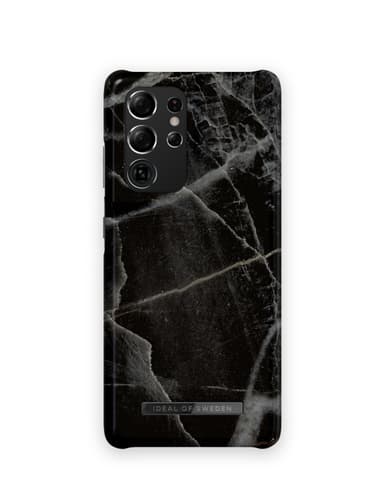 Printed Case Galaxy S21 Ultra Black Thunder Marble