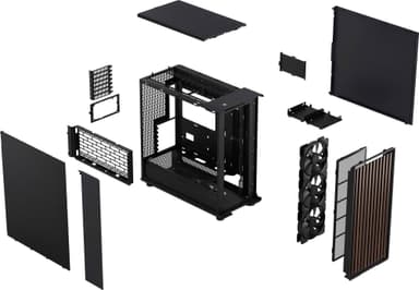 Fractal North XL Charcoal Black TG Dark datorchassi