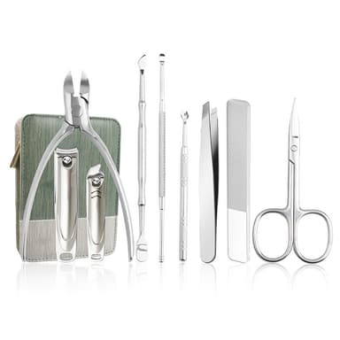 9 delar Nagelklippare Set Silver