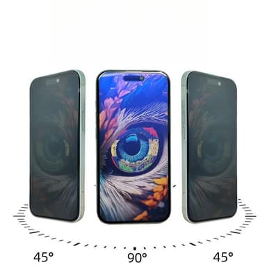 2-pack skärmskydd med integritetsskydd för iPhone - Härdat glas med an