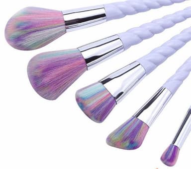 Professionella skonsamma sminkborstar 10-Pack, Unicorn Lila