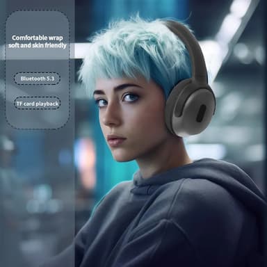 Trådlösa stereohörlurar med Bluetooth 5.3 och ultralång batteritid Sva