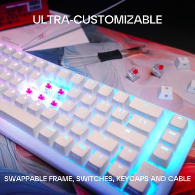 Cherry Xtrfy K5V2 tangentbord för gaming (vitt)
