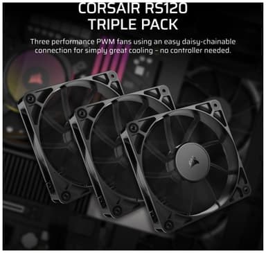Corsair RS120 120mm PWM-fläkt (3-pack)
